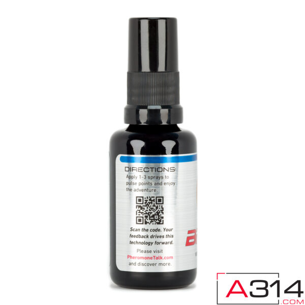 Bright Mood Enhancing Pheromone Spray - 30mL Bottle in Blue Summer Fragrance - Side View