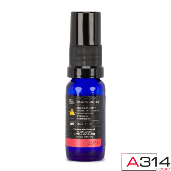 P74 Experimental Pheromone Spray - 15mL Bottle in Blue Summer - Side View
