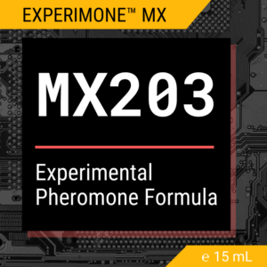 MX203 Experimental Pheromone Formula product label from the Experimone™ MX series